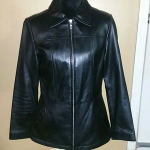 WOMEN'S BLACK LEATHER WILSON'S  JACKET SZ.M